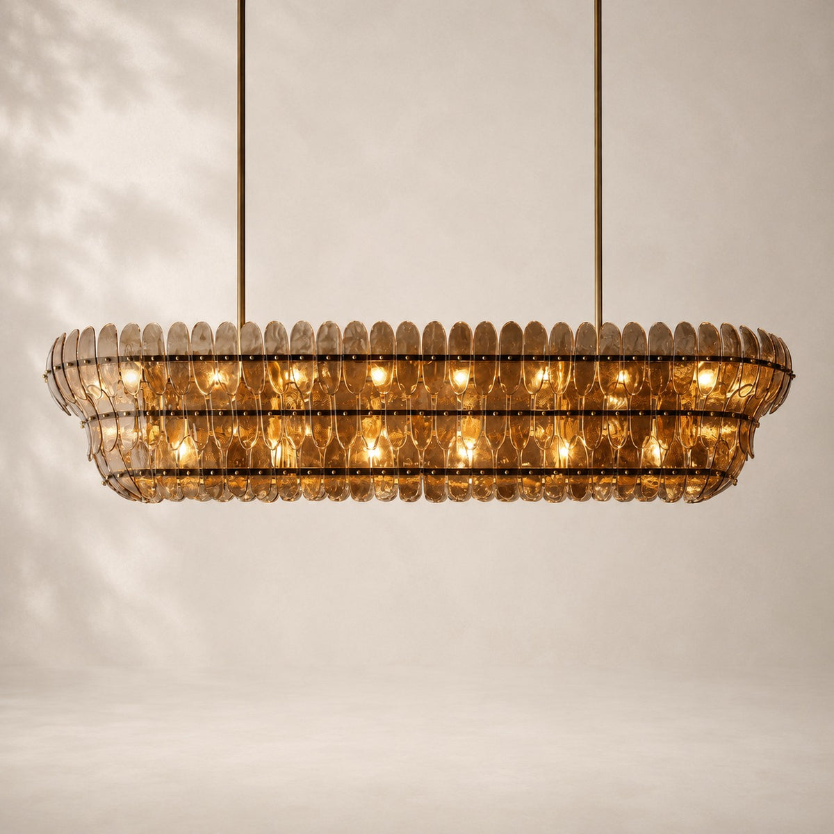 Amelisse Glass Linear Chandelier 72"