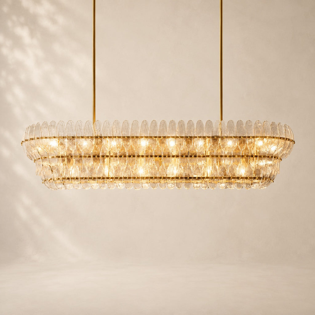 Amelisse Glass Linear Chandelier 72"