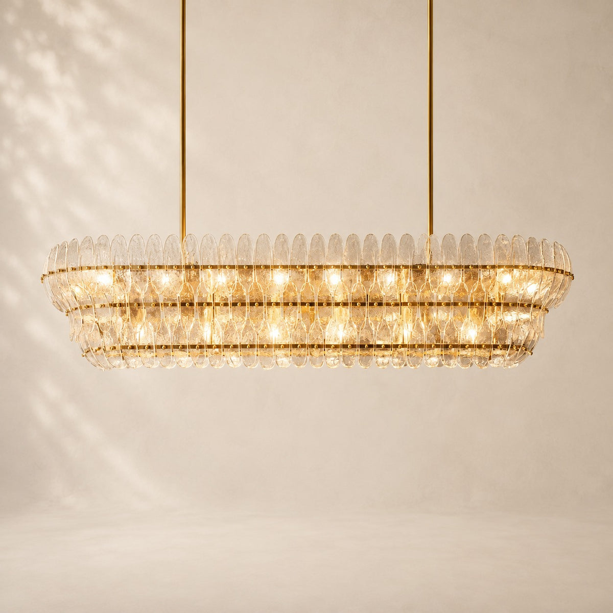 Amelisse Glass Linear Chandelier 72"