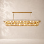 Amelisse Glass Linear Chandelier 90"
