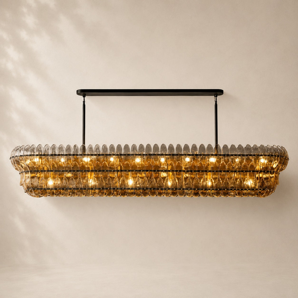 Amelisse Glass Linear Chandelier 90"