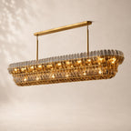 Amelisse Glass Linear Chandelier 90"