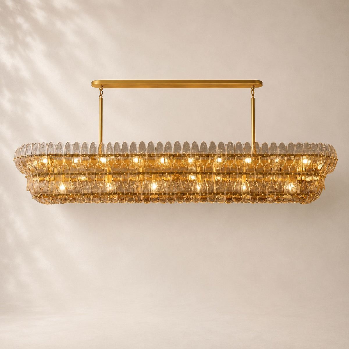 Amelisse Glass Linear Chandelier 90"