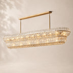 Amelisse Glass Linear Chandelier 90"