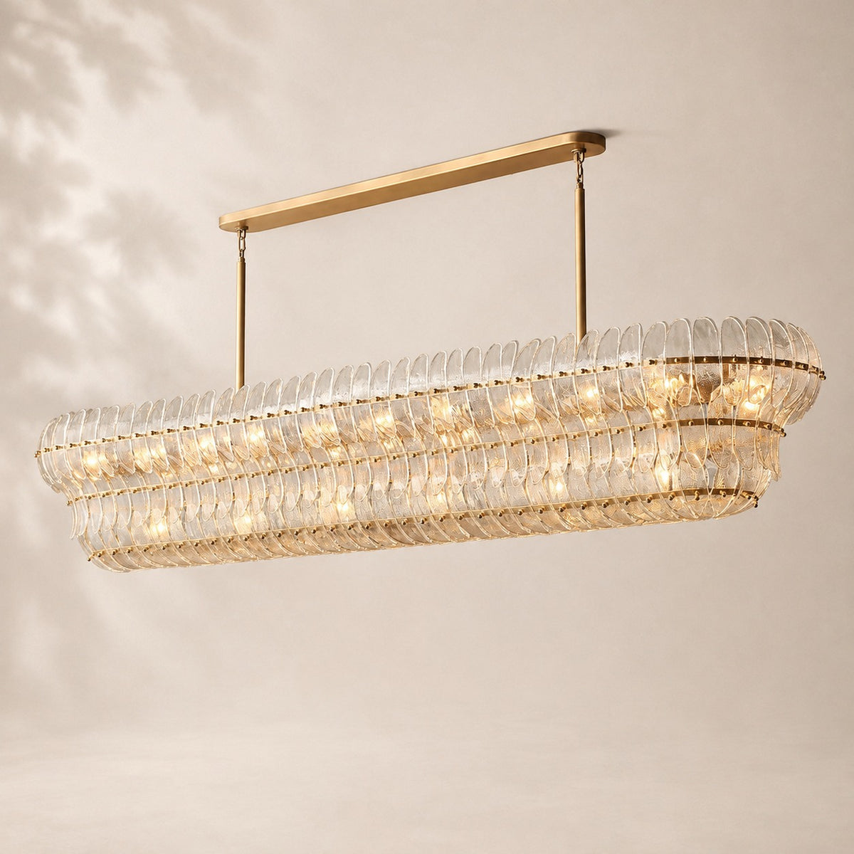 Amelisse Glass Linear Chandelier 90"