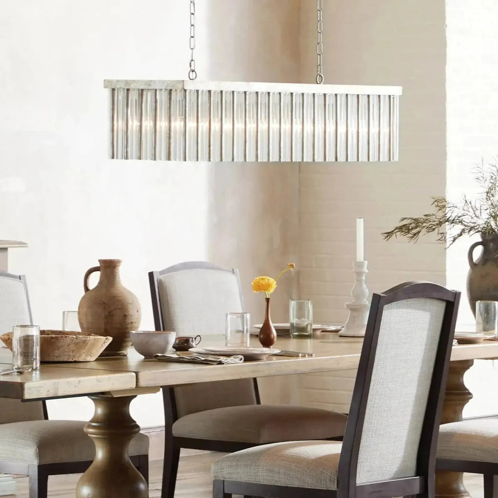 Facetveil Rectangular Chandelier 48''