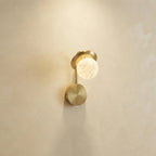 Arber Branch Single Bud Alabaster Wall Sconce