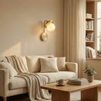 Arber Branch Single Bud Alabaster Wall Sconce