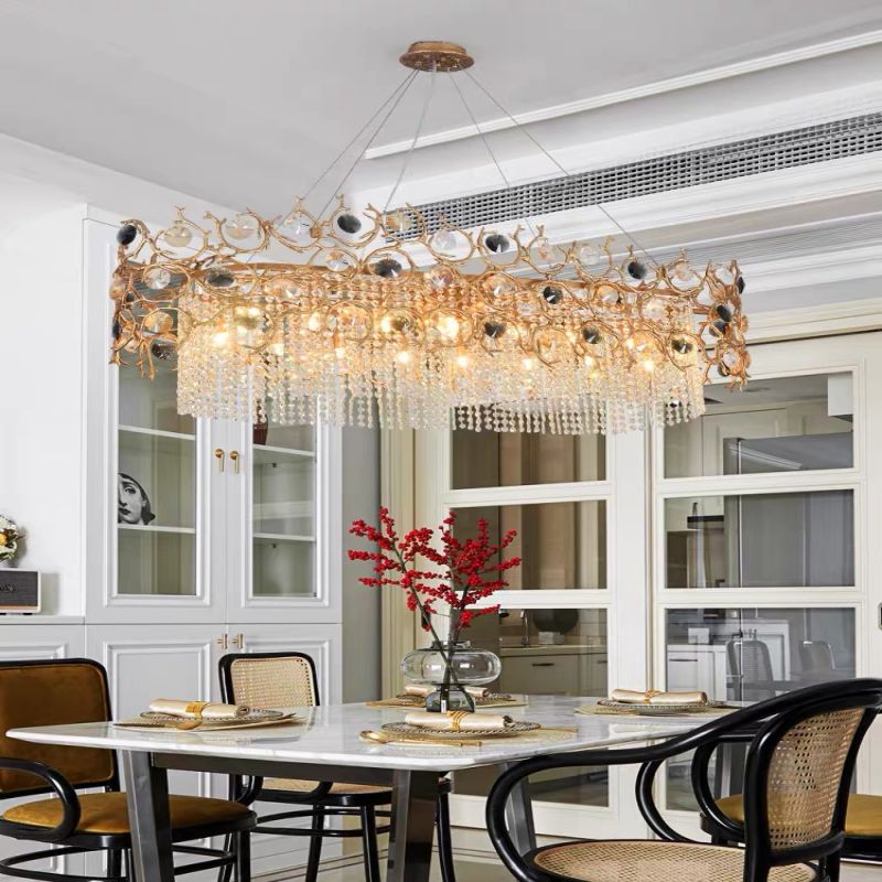 Art Dining Crystal Branch Chandelier