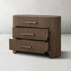 Astelle Fluted 3-Drawer Nightstand
