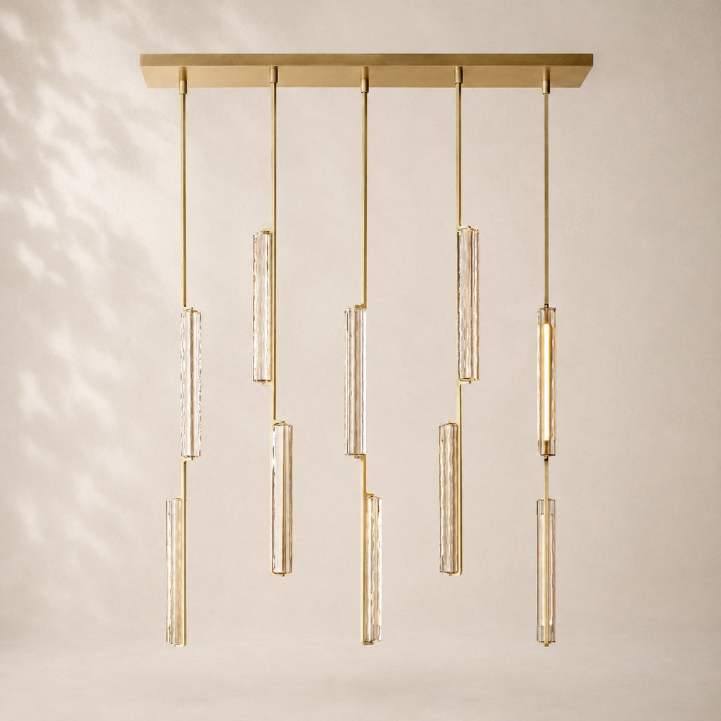 Audley Crystal Linear Chandelier 54"