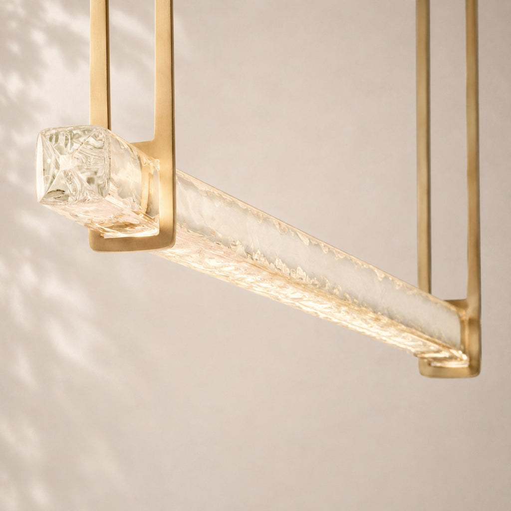 Audley Crystal Single Bar Linear Chandelier 60"
