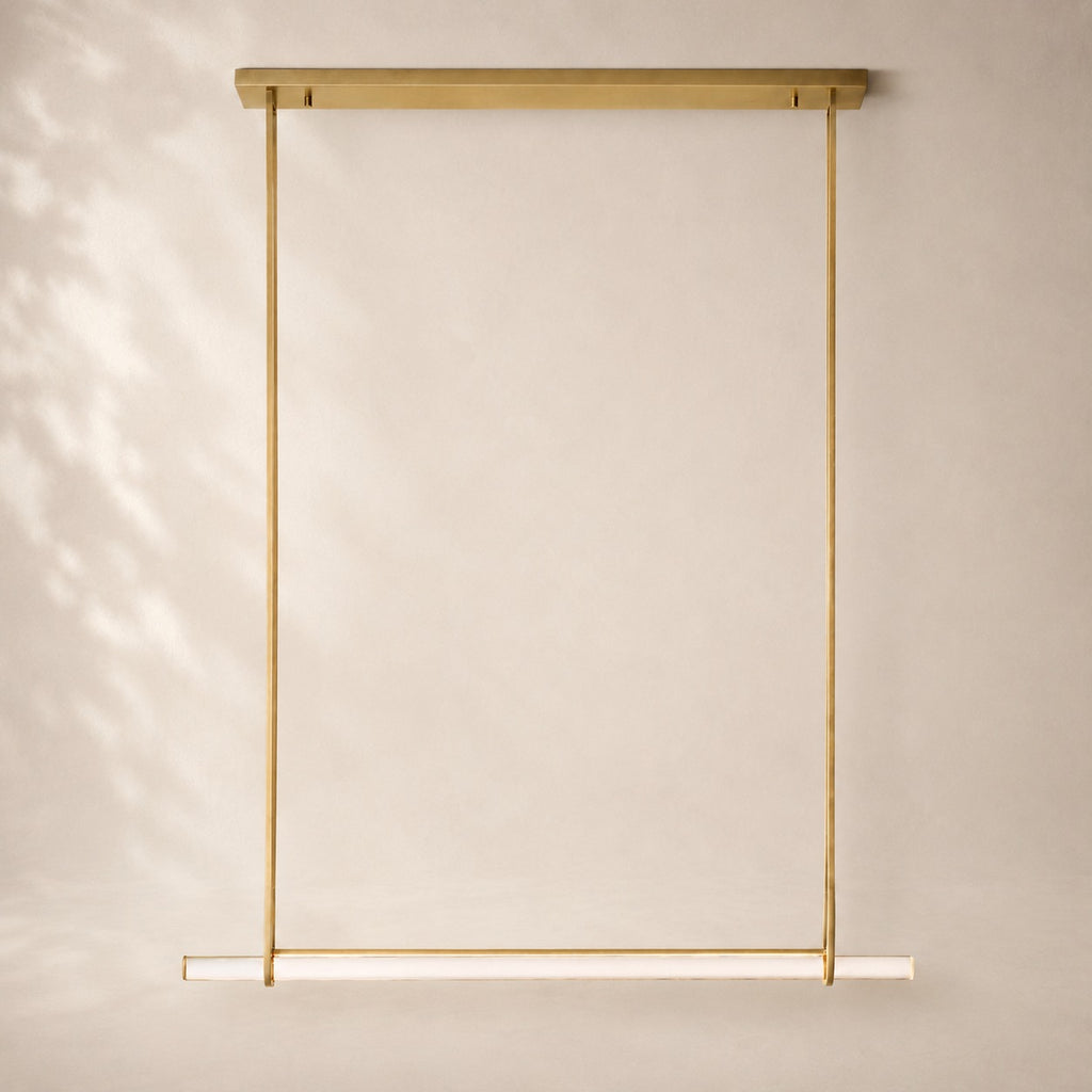 Audley Crystal Single Bar Linear Chandelier 60"