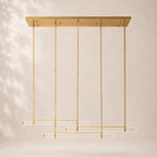 Audley Crystal Triple Bar Linear Chandelier 60"