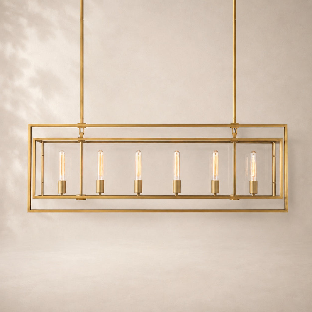 Becford Rectangular Chandelier 54"
