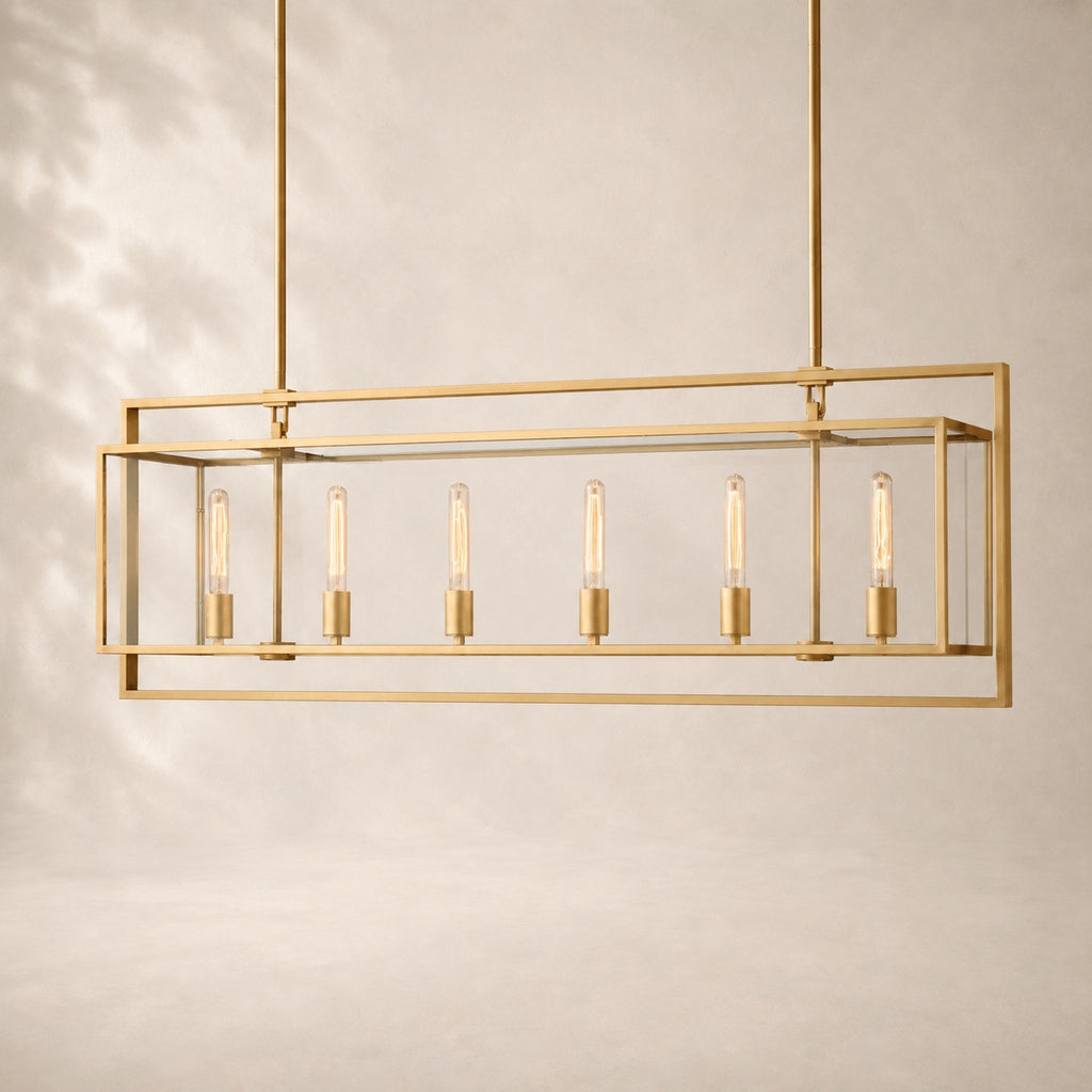 Becford Rectangular Chandelier 54"