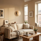 Bell Sconce Alabaster Disc Oversized Wall Sconce