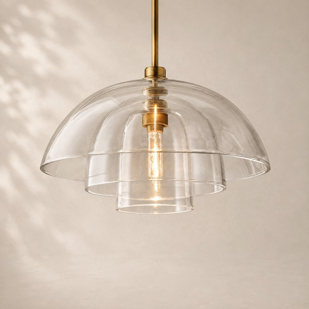 Blovelle Glass Cloche Pendant 14"