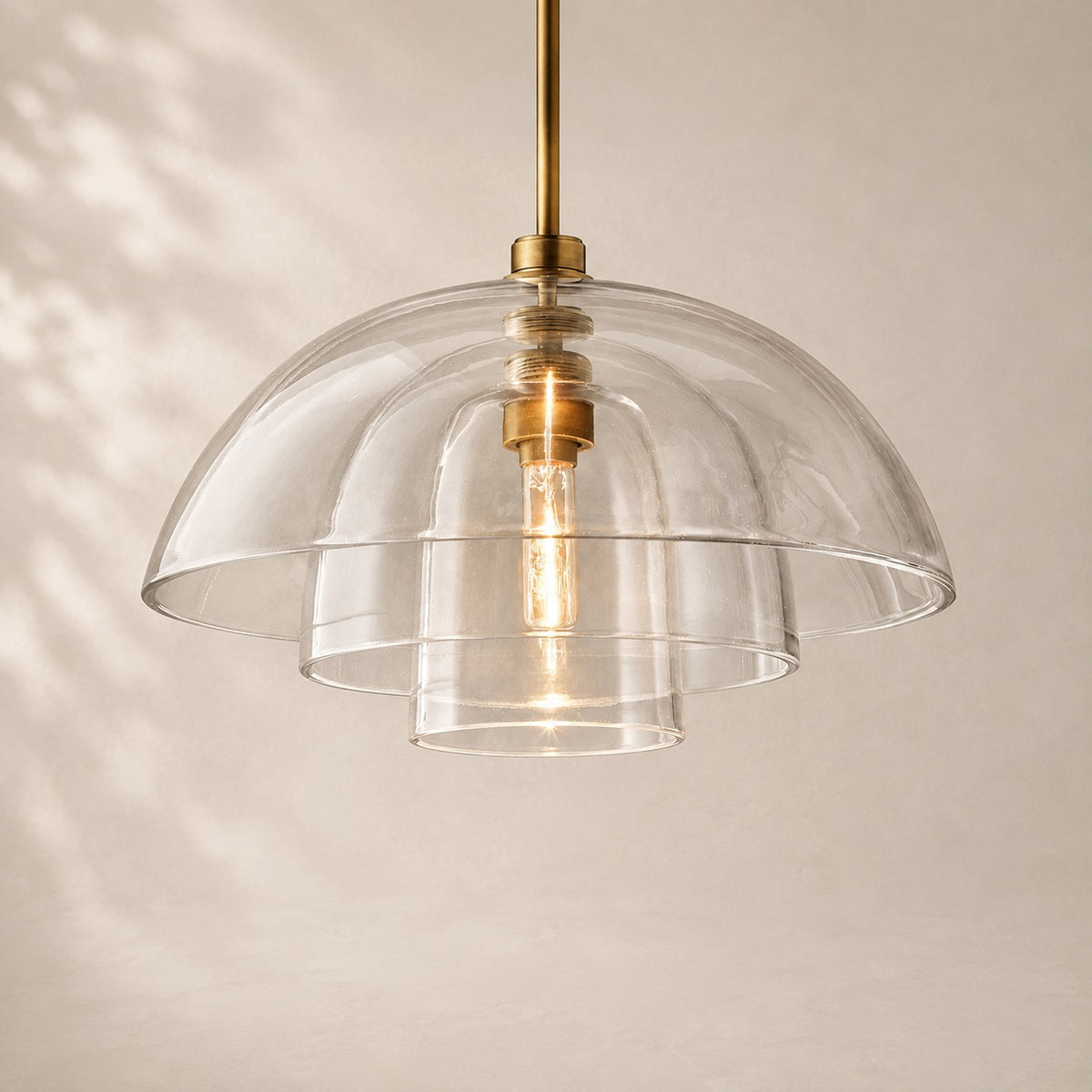Blovelle Glass Cloche Pendant 14"