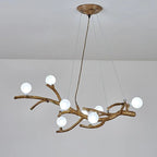 Glass bubble Brass Branch Chandelier A