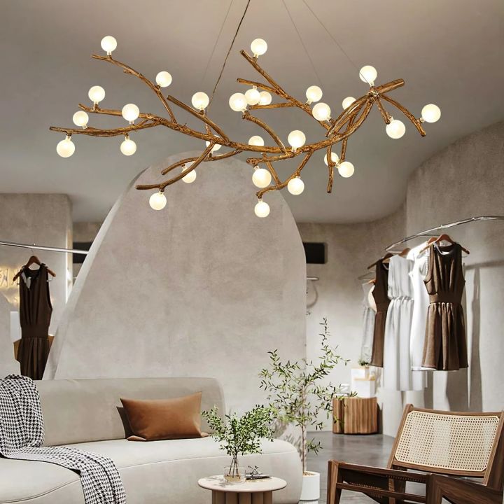 Glass bubble Brass Branch Chandelier A