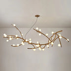 Glass bubble Brass Branch Chandelier A