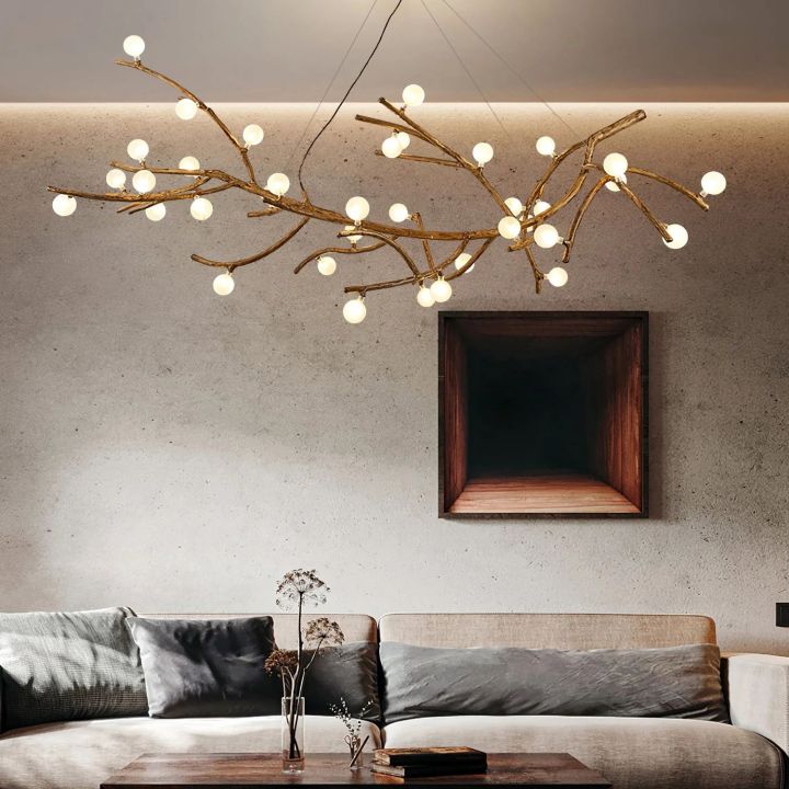 Glass bubble Brass Branch Chandelier A