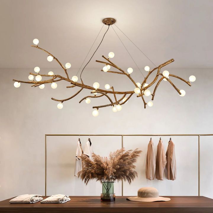 Glass bubble Brass Branch Chandelier A
