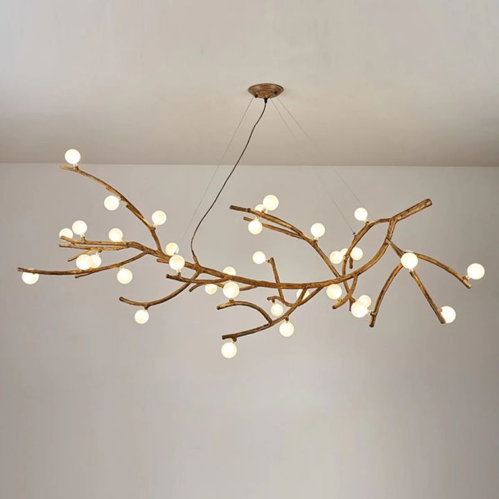 Glass bubble Brass Branch Chandelier A