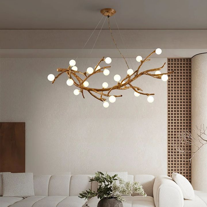 Glass bubble Brass Branch Chandelier A