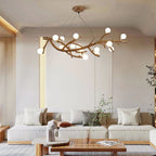 Glass bubble Brass Branch Chandelier A