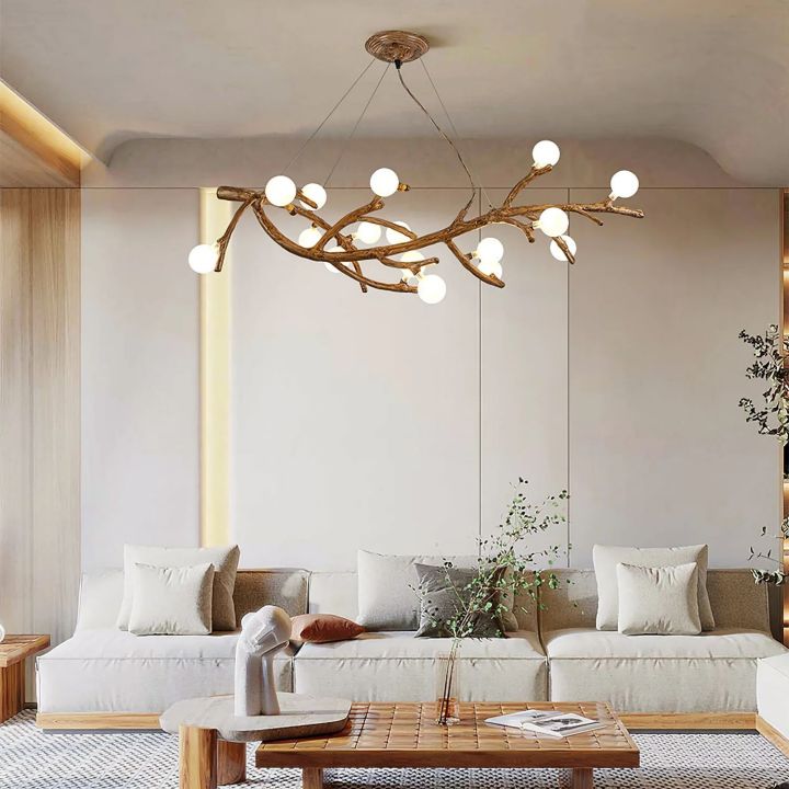 Glass bubble Brass Branch Chandelier A