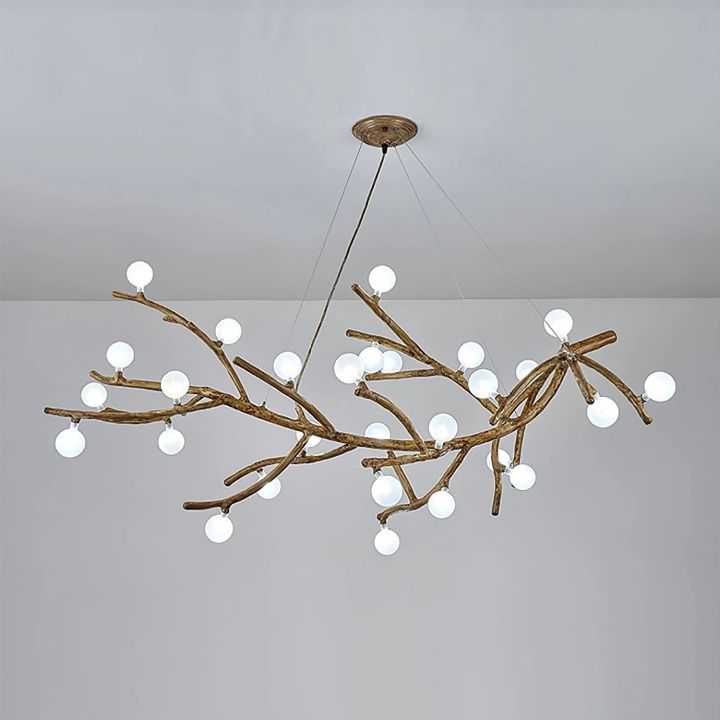 Glass bubble Brass Branch Chandelier A