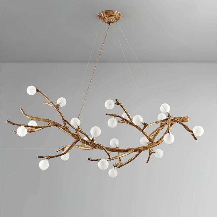 Glass bubble Brass Branch Chandelier A