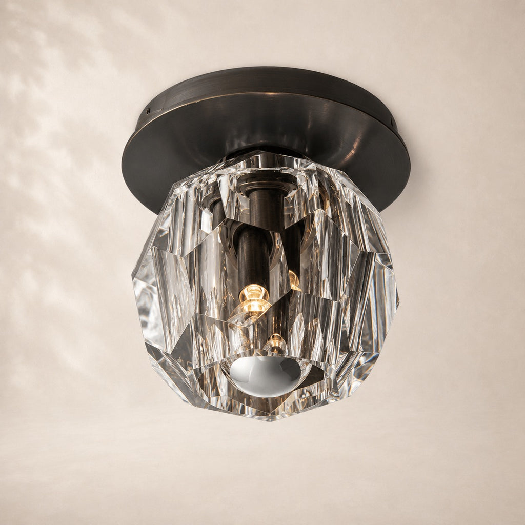 Bouvelle de Cristal Glass Petite Flushmount