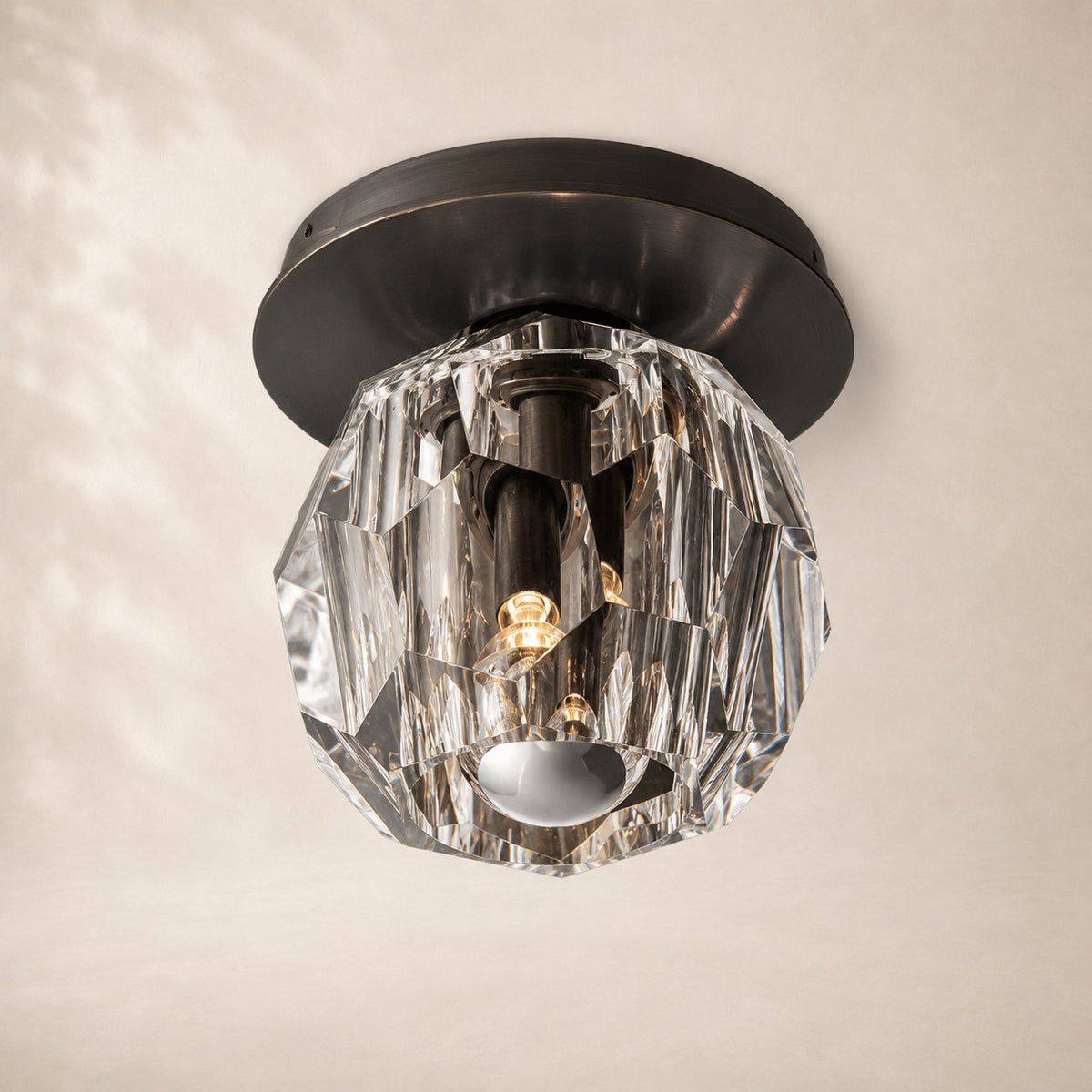 Bouvelle de Cristal Glass Petite Flushmount