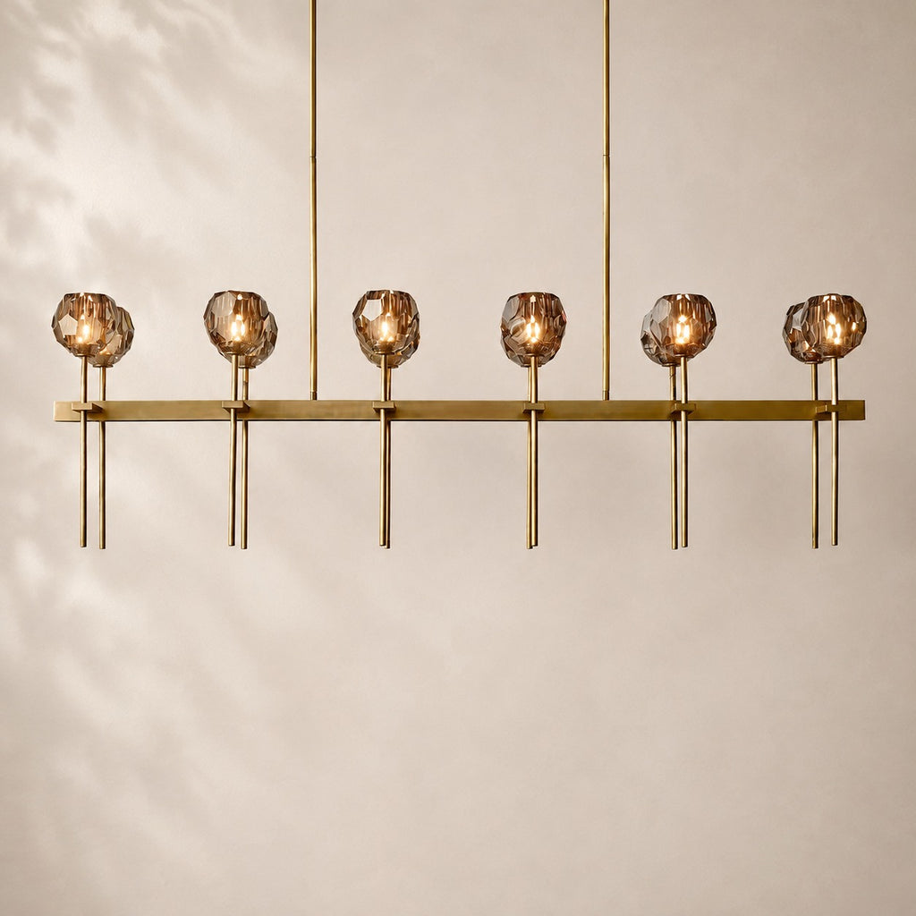 Bouvelle de Cristal Glass Double Linear Chandelier