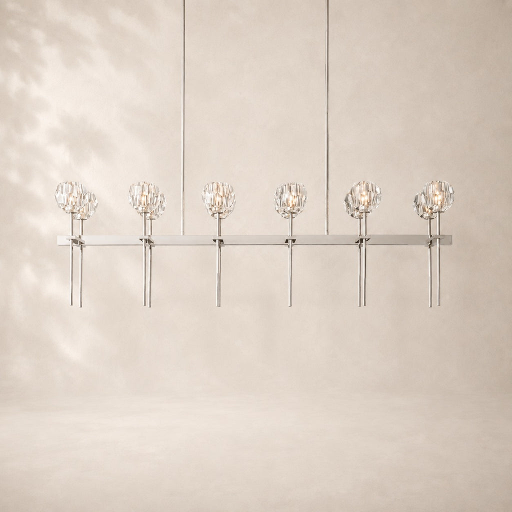 Bouvelle de Cristal Glass Double Linear Chandelier