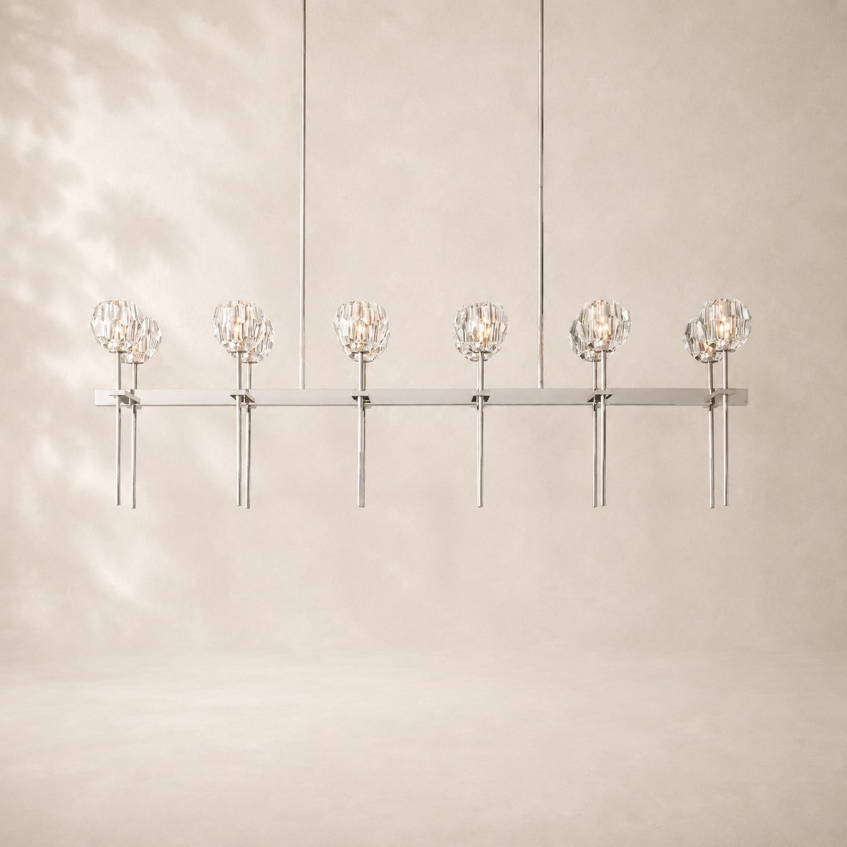 Bouvelle de Cristal Glass Double Linear Chandelier