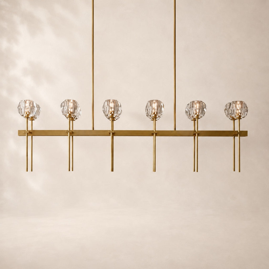 Bouvelle de Cristal Glass Double Linear Chandelier