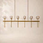 Bouvelle de Cristal Glass Double Linear Chandelier