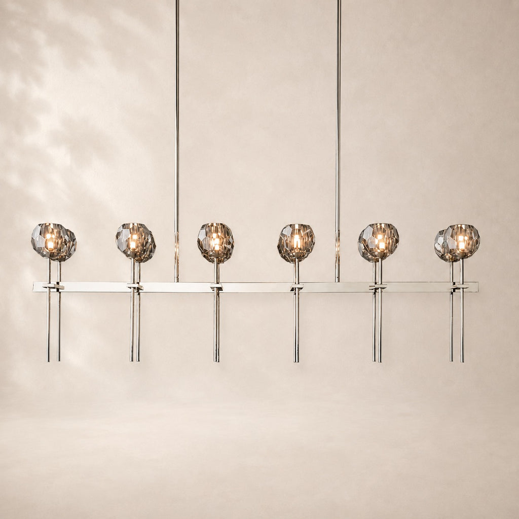 Bouvelle de Cristal Glass Double Linear Chandelier