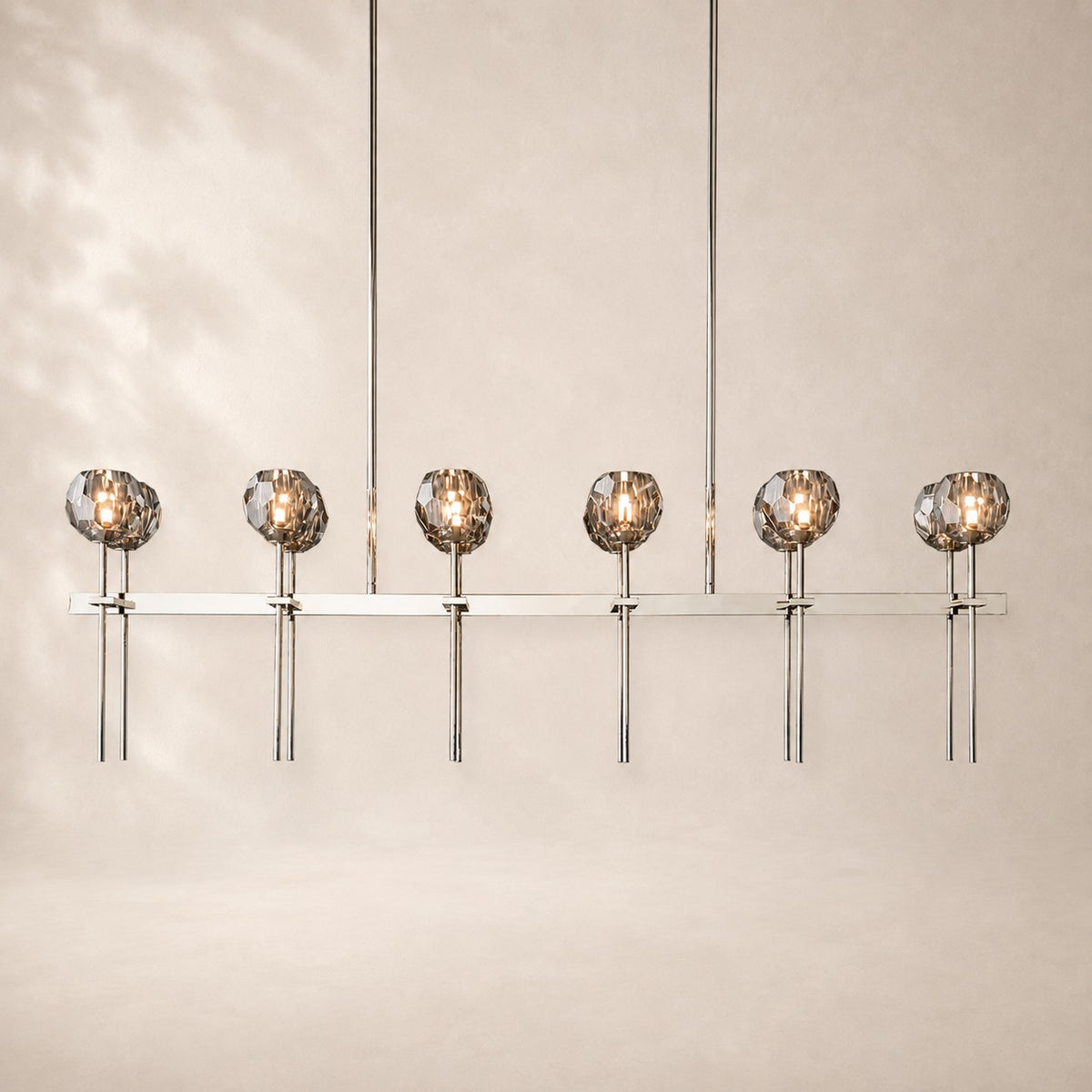 Bouvelle de Cristal Glass Double Linear Chandelier