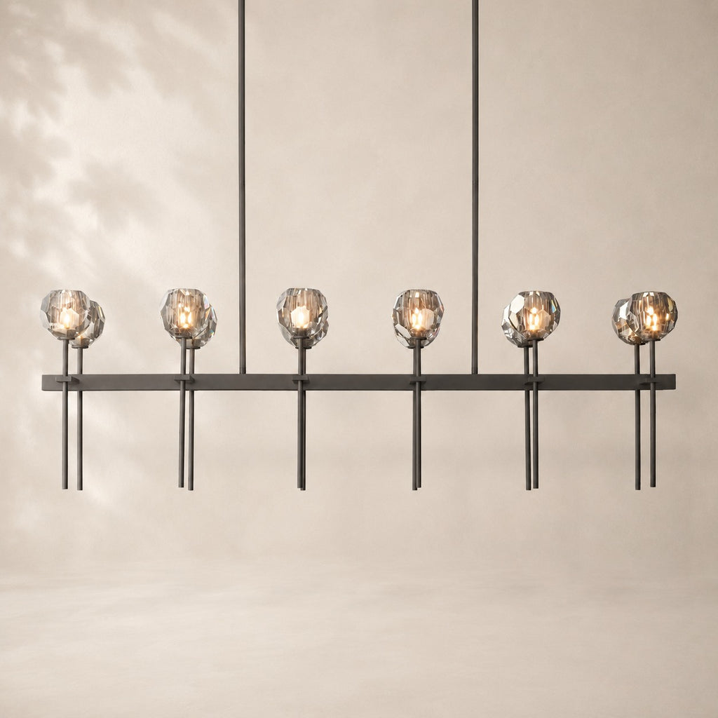 Bouvelle de Cristal Glass Double Linear Chandelier
