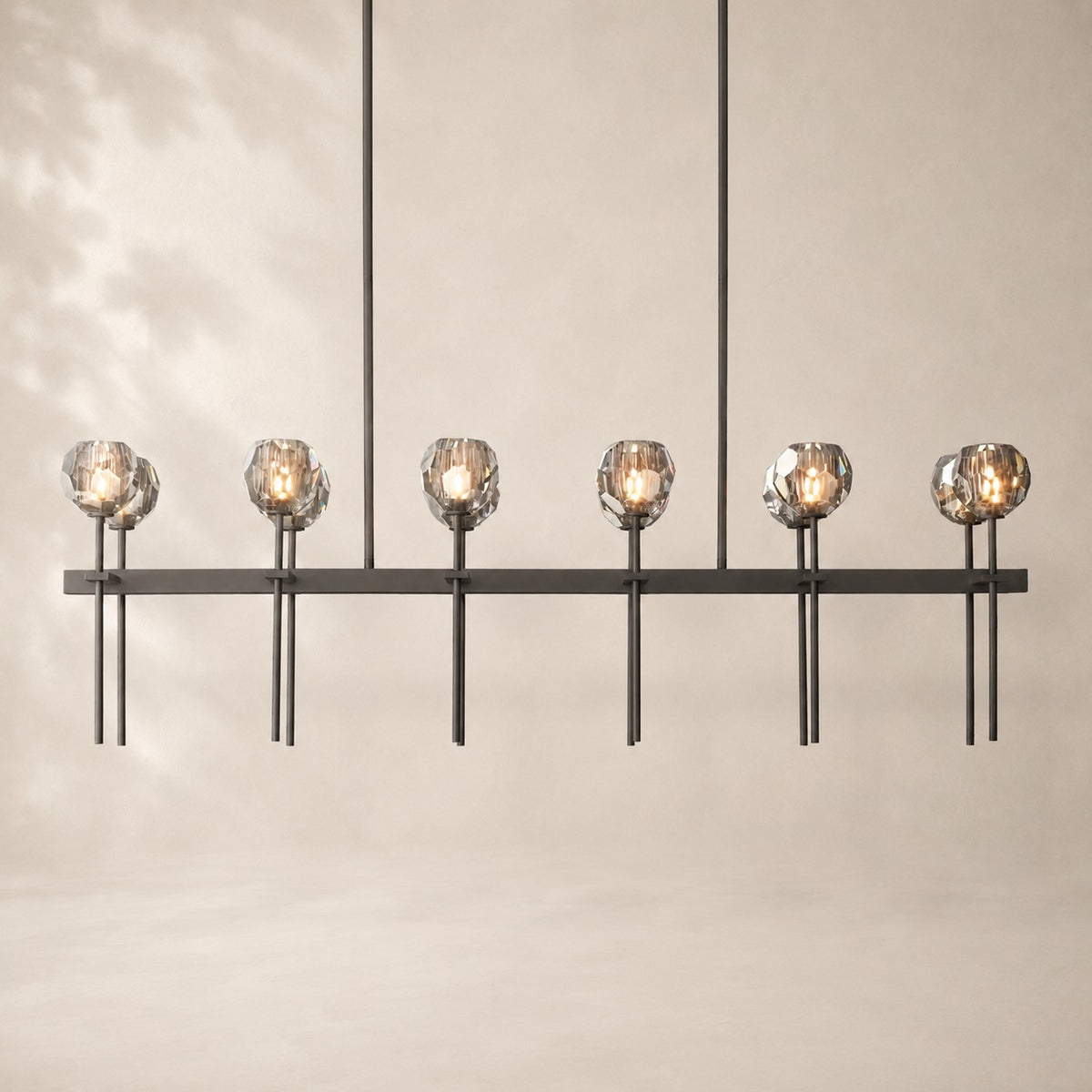 Bouvelle de Cristal Glass Double Linear Chandelier