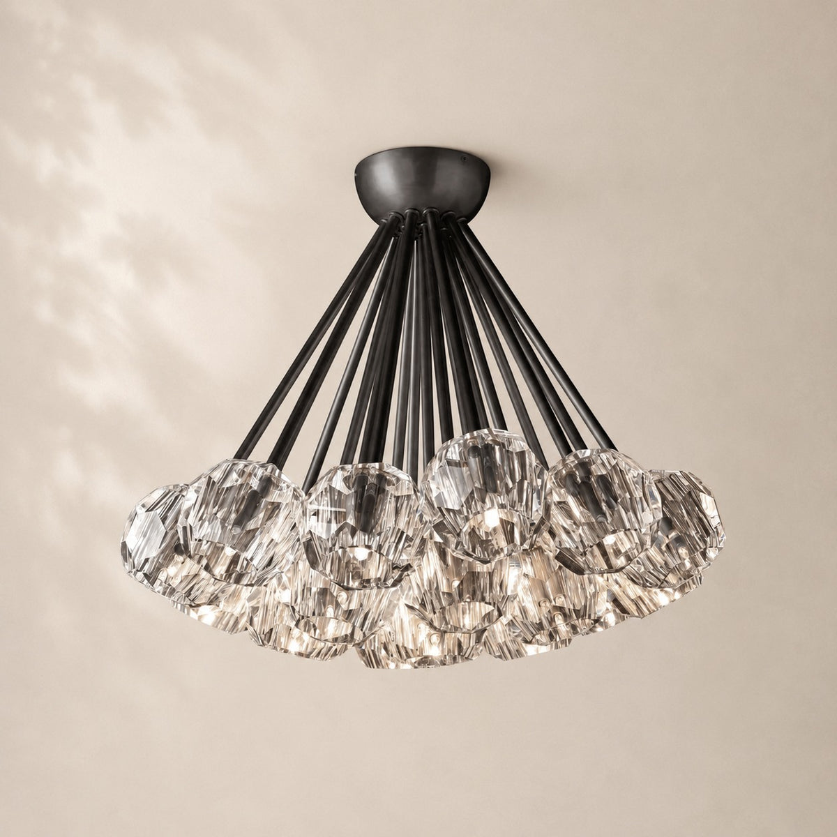 Bouvelle de Cristal Glass Flushmount