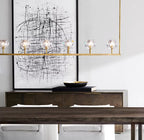 Bouvelle de Cristal Glass Linear Chandelier 48"