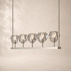 Bouvelle de Cristal Glass Linear Chandelier 48"