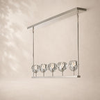 Bouvelle de Cristal Glass Linear Chandelier 48"