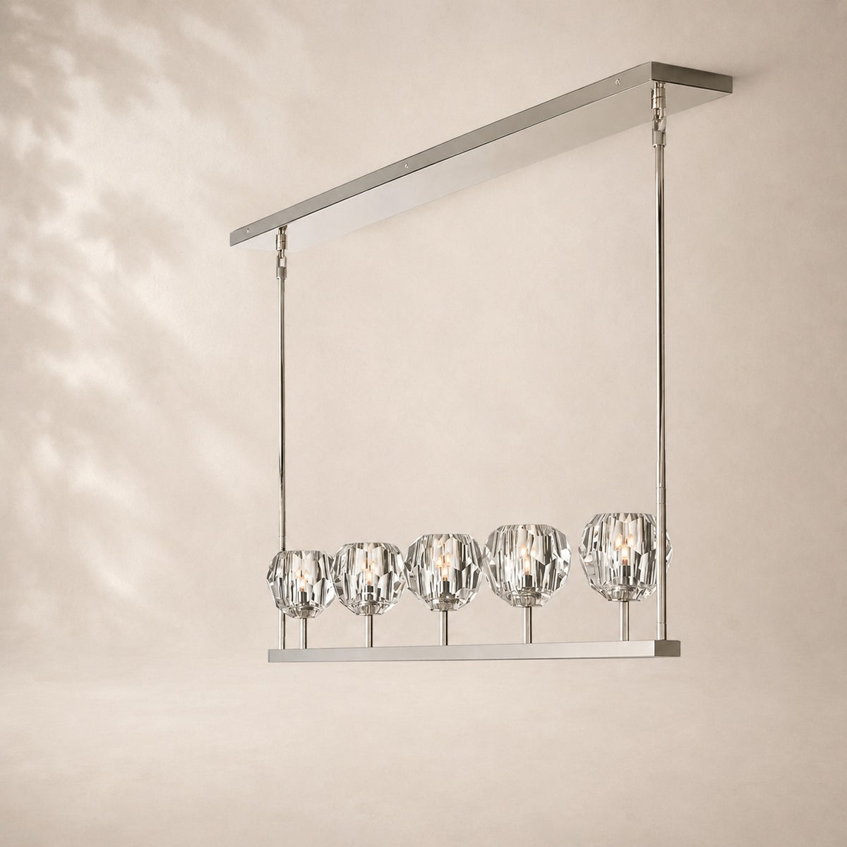 Bouvelle de Cristal Glass Linear Chandelier 48"